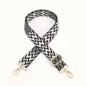 Crossbody strap. New. Black and white.